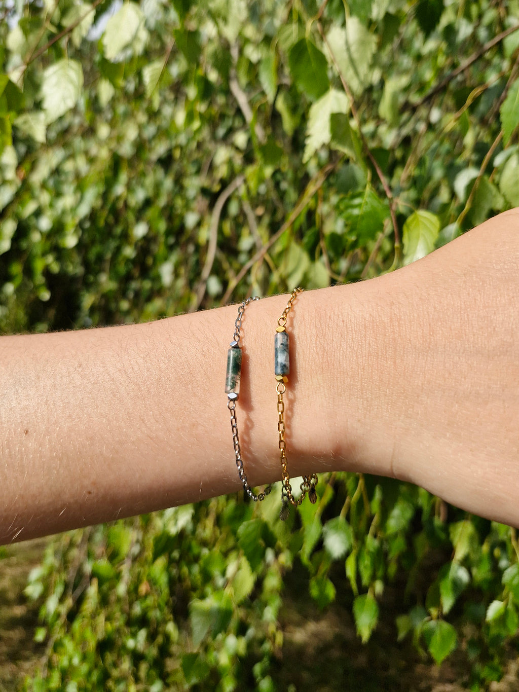 Bracelet OCÉANE ( agate mousse )